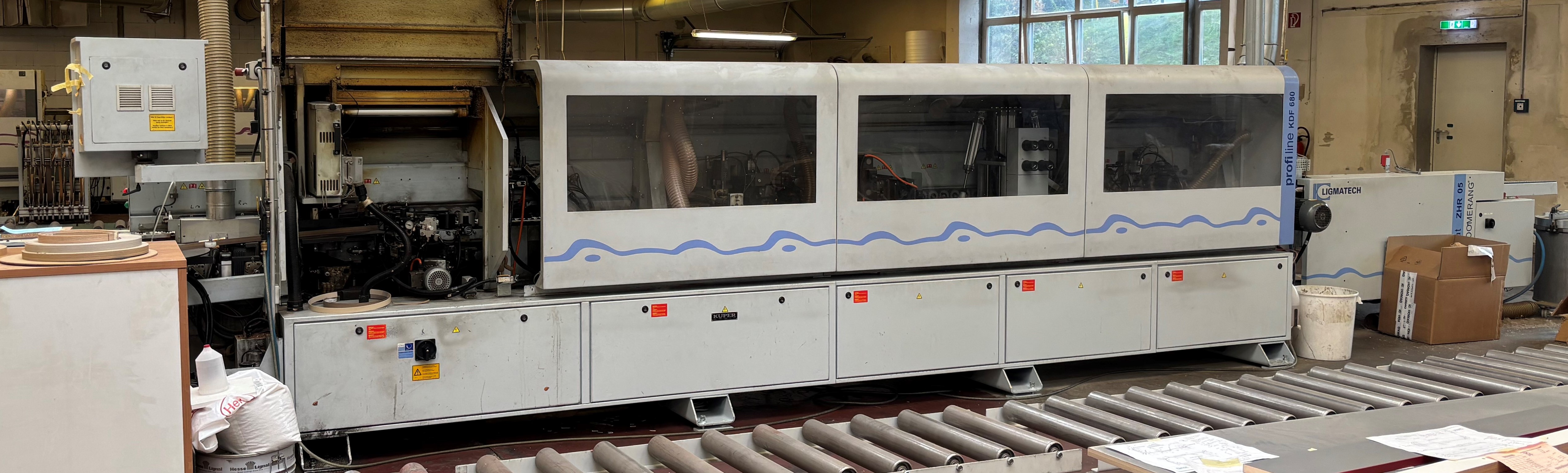 single-sided edge banding machine with workpiece return system / BRANDT / KDF 680