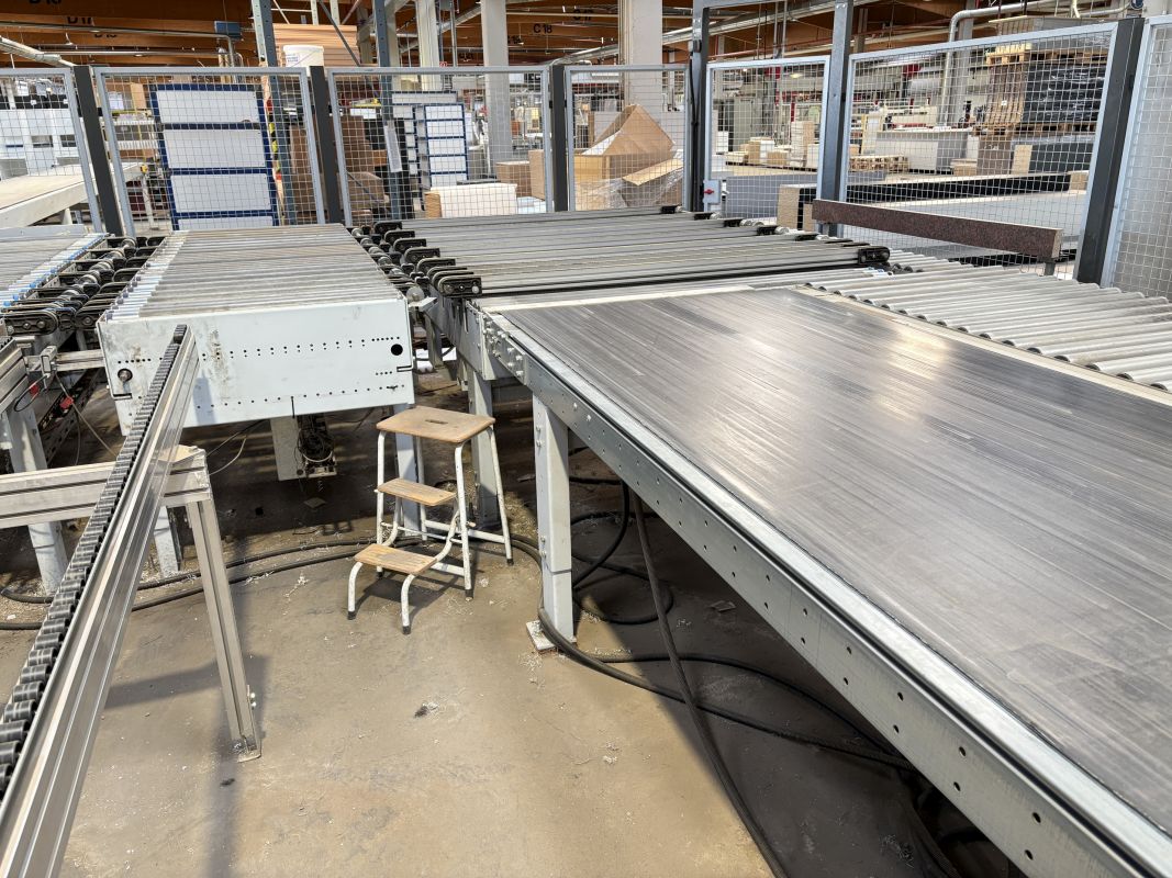 single-sided edge banding machine with loading table and workpiece return / HOMAG / Profi KFL350/12/A3/L/WZ