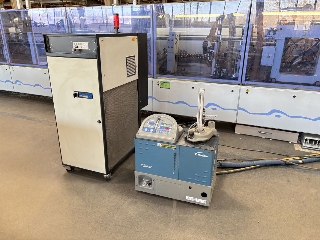 single-sided edge banding machine with loading table and workpiece return / HOMAG / Profi KFL350/12/A3/L/WZ