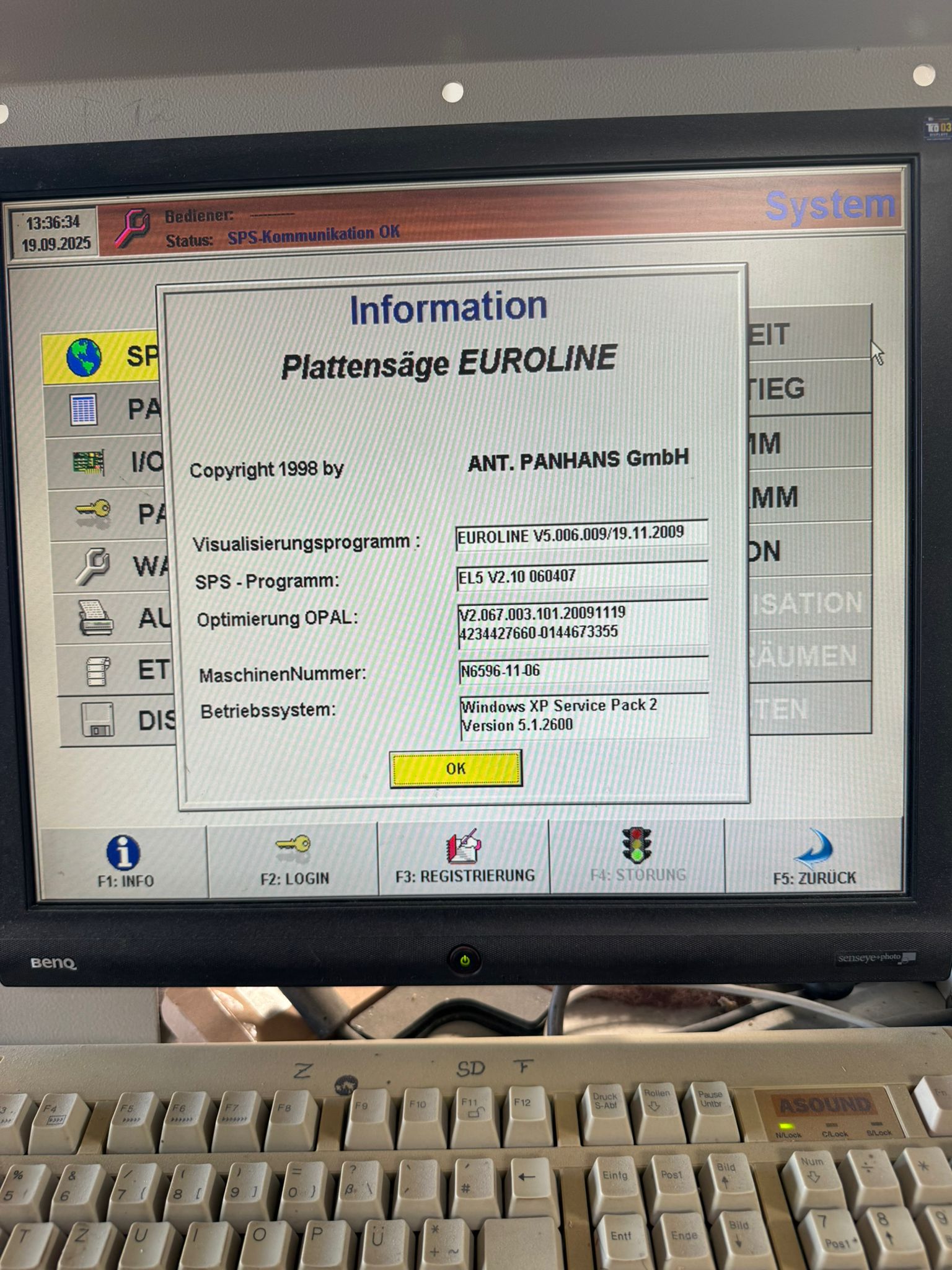 Panel saw with surface bearing / PANHANS / EURO 5.1