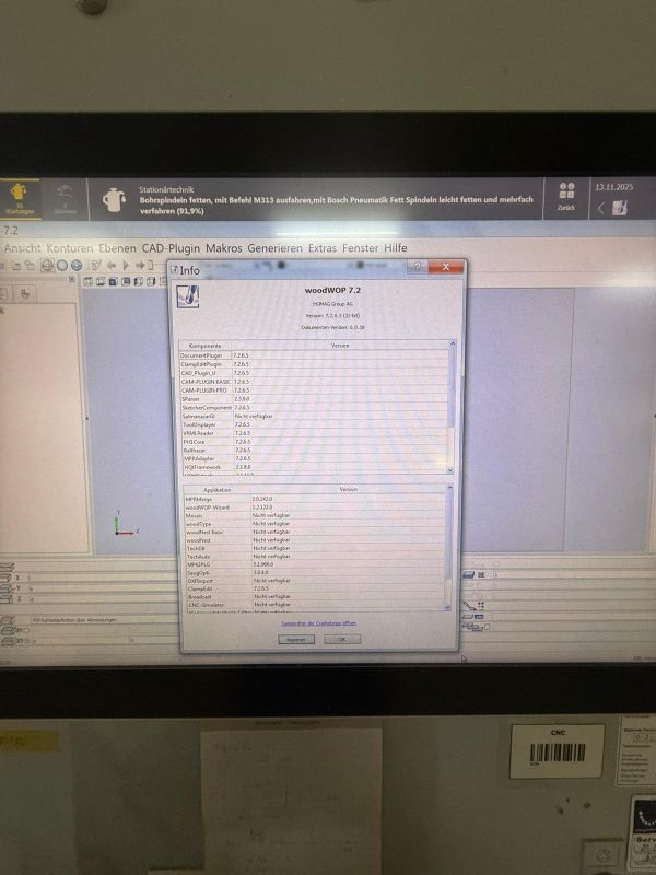 CNC machining center with gluing unit / HOMAG / BMG311 VENTURE316L