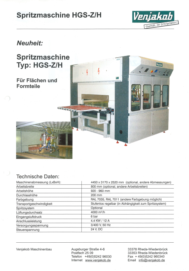 Automatic spray coating machine&nbsp; / VENJAKOB / HGS-Z/H 