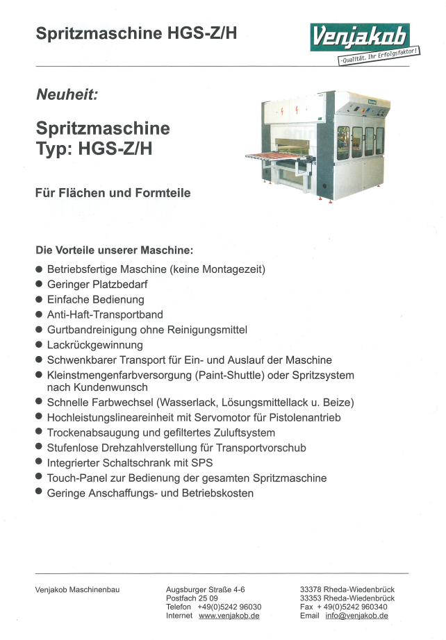 Automatic spray coating machine&nbsp; / VENJAKOB / HGS-Z/H 